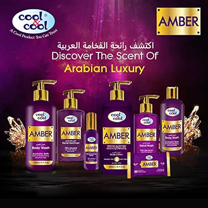 Cool & Cool ARABIC SERIES AMBER HAND WASH -500ML - ANTIBACTERIAL, ALCOHOL-FREE, MOISTURIZING WITH VITAMIN E, 99% GERM-KILLING FORMULA - Image 5